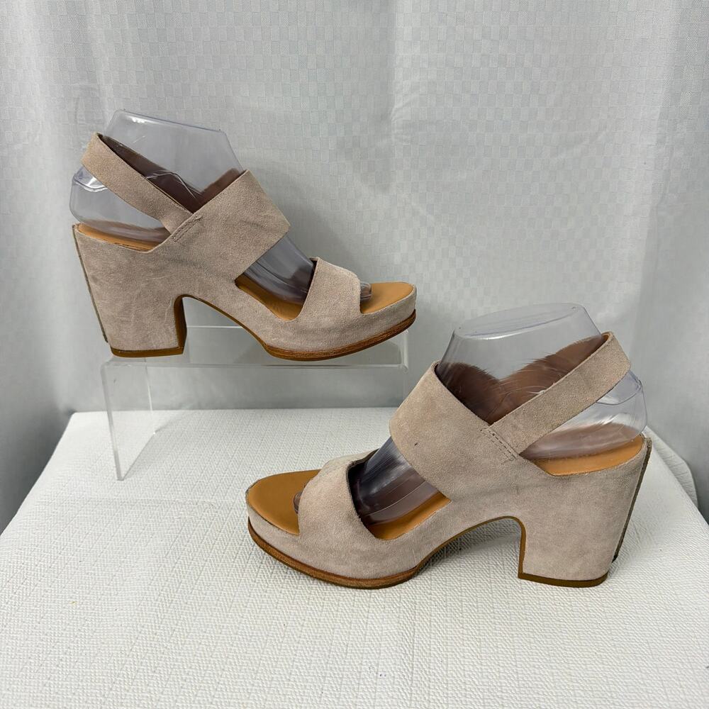 Kork Ease Sandals Womens Size 8 M San Carlos Platform Gray Suede Block Heel - Picture 13 of 16